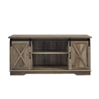 Pemberly Row Farmhouse Wood Sliding Door TV Console for TVs up to 58