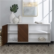 Pemberly Row Mid-Century Wood TV Console for TVs up to 58