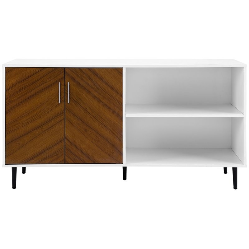 Pemberly Row Mid-Century Wood TV Console for TVs up to 58