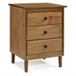 Pemberley Row Wood Caramel Nightstand Rectangular 3 Drawers Unassembled