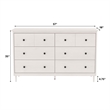 Pemberly Row 6 Drawer Dresser in Caramel