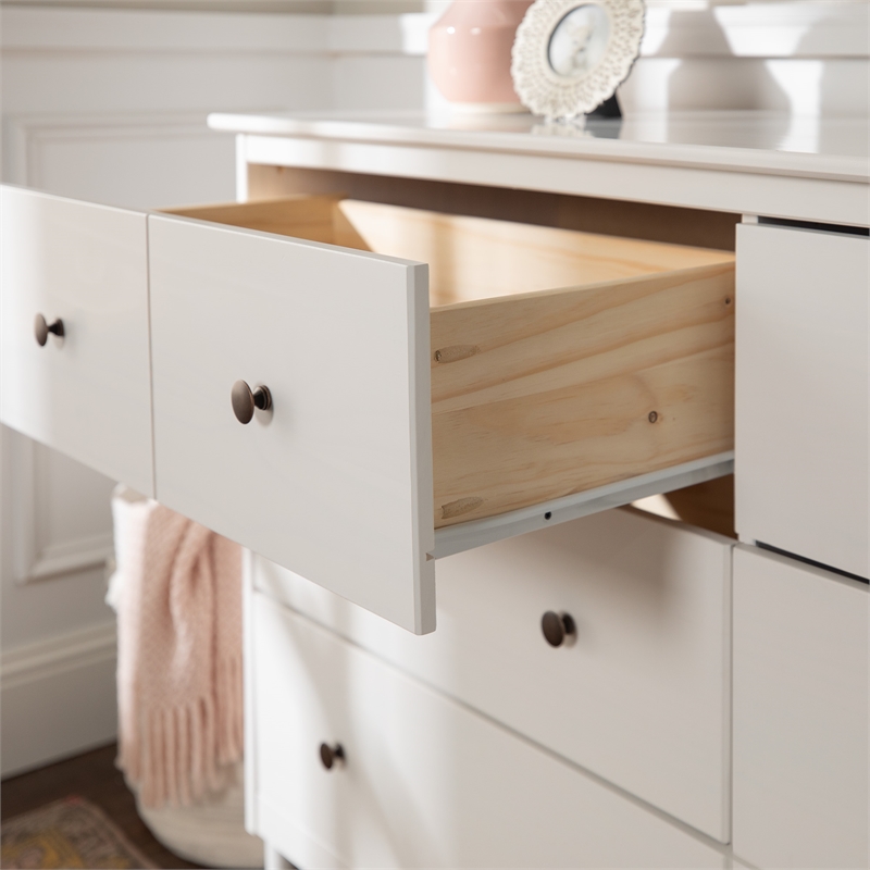 Pemberly Row 6 Drawer Dresser in White
