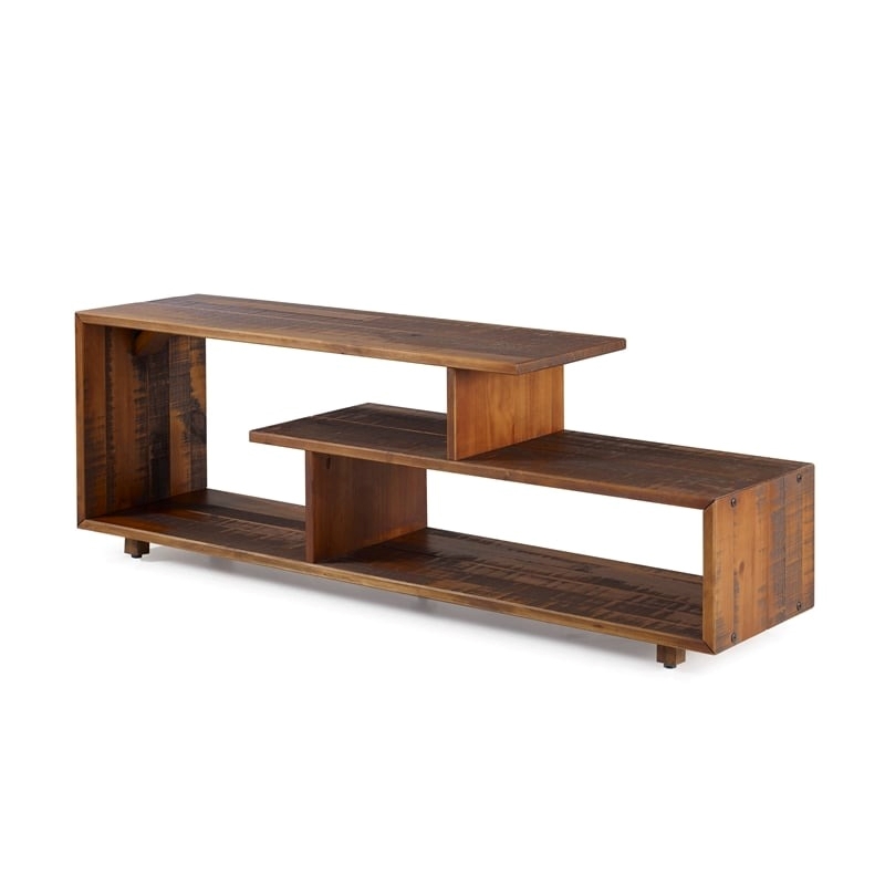 Pemberly Row Rustic Wood TV Stand Console for TVs up to 60