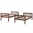Pemberly Row Twin Over Twin Bunk Bed in Walnut