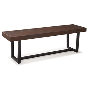 Pemberley Row Solid Pine Rustic Oak Dining Bench Rectangular 60&quot