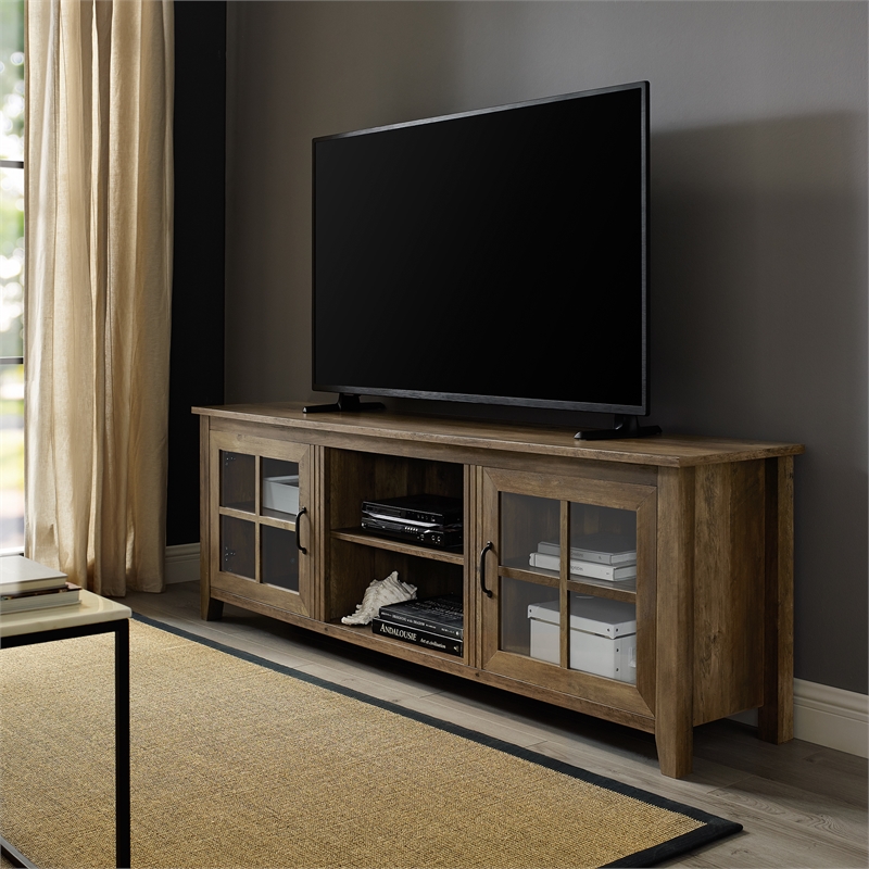 Pemberley Row MDF Rustic Oak TV Stand Rectangular Adjustable 70
