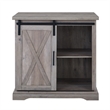 Pemberley Row MDF Gray Wash Accent Chest Rectangular Adjustable Shelving 32