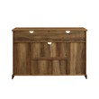 Pemberley Row Wood Rustic Oak TV Stand Rectangular Sliding Barn Doors 52