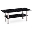 Pemberly Row Tempered Glass Coffee Table