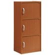 Pemberly Row 3 Shelf 3 Door Bookcase in Cherry
