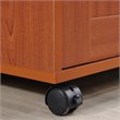Pemberly Row Contemporary Wood Kitchen Island with Spice Rack in Cherry