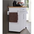 Pemberley Row Engineered Wood White Kitchen Island Rectangular Functional