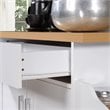Pemberley Row Engineered Wood White Kitchen Island Rectangular Functional