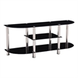 Pemberly Row Modern Glass TV Stand for TVs up to 55