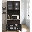 Pemberley Row Wooden Chocolate Gray Kitchen Cabinet Rectangular 79