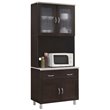 Pemberley Row Wooden Chocolate Gray Kitchen Cabinet Rectangular 79