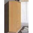 Pemberly Row 3 Door Wood Armoire with 2 Drawer in Beech Beige