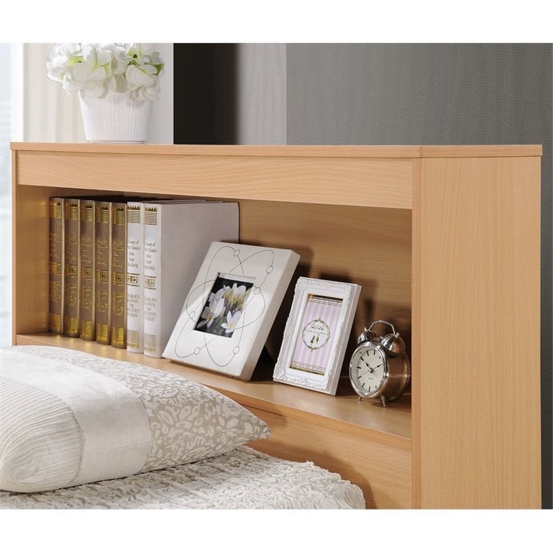 Pemberley Row Engineered Wood Beech Twin Captain Bed Rectangular With Storage 35