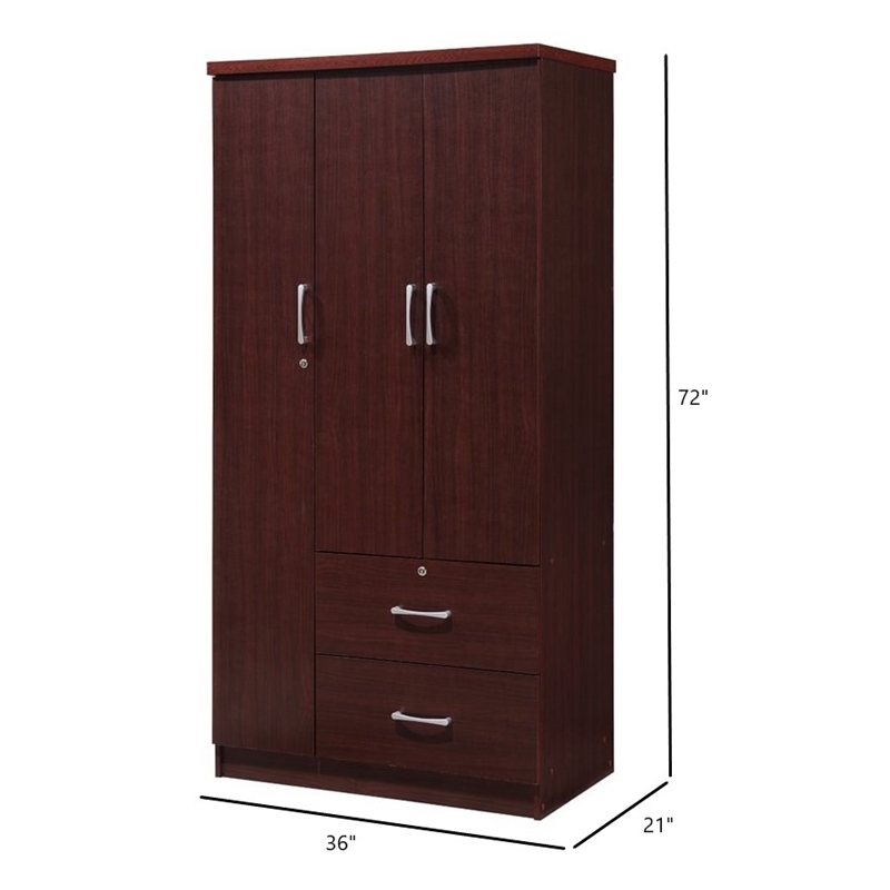 Pemberley Row Wood Mahogany Armoire Rectangular 72