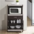 Pemberley Row Wood Chocolate Gray Kitchen Cart Rectangular Wheels 45