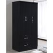 Pemberley Row Wood Black Armoire Rectangular 72