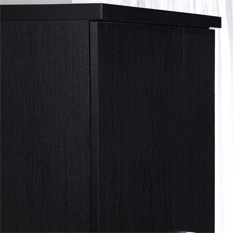 Pemberley Row Wood Black Armoire Rectangular 72