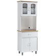 Pemberly Row Kitchen Cabinet in White