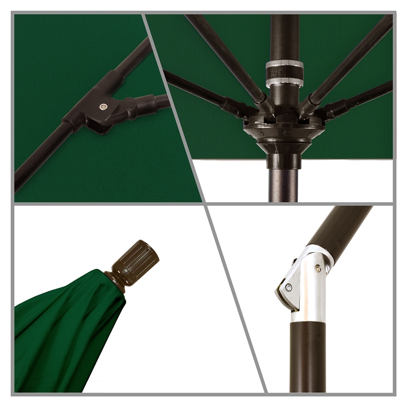 Pemberly Row 7.5' Patio Umbrella in Sun-brella 1A Forest Green