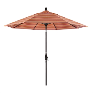 Pemberly Row Skye 9' Bronze Patio Umbrella in Sunbrella 1A Dolce Mango