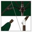 Pemberly Row Skye 9' Bronze Patio Umbrella in Olefin Hunter Green