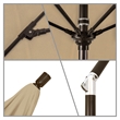 Pemberly Row Skye 9' Bronze Patio Umbrella in Olefin Antique Beige