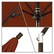 Pemberly Row Skye 9' Bronze Patio Umbrella in Olefin Terracotta