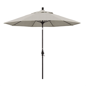 Pemberly Row Skye 9' Bronze Patio Umbrella in Olefin Woven Granite