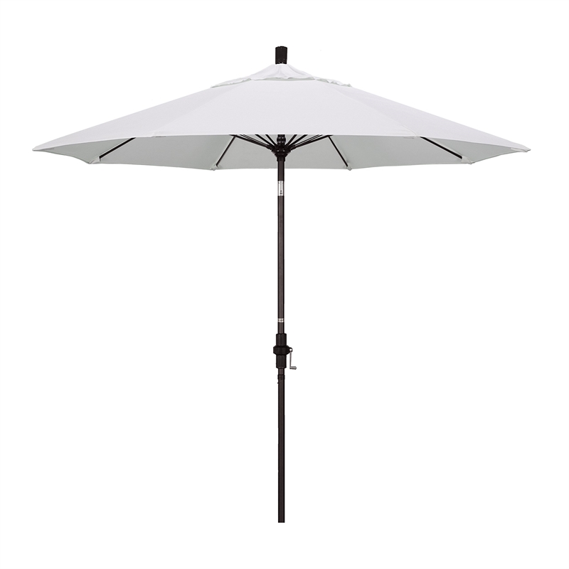Pemberly Row Skye 9' Bronze Patio Umbrella in Pacifica Natural