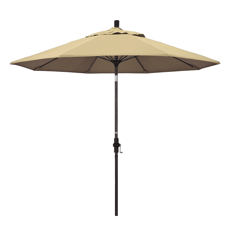 Pemberly Row Skye 9' Bronze Patio Umbrella in Pacifica Beige