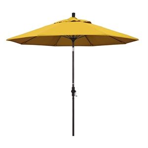 Pemberly Row Skye 9' Bronze Patio Umbrella in Pacifica Yellow