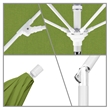 Pemberly Row Skye 9' White Patio Umbrella in Sunbrella 1A Spectrum Cilantro