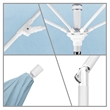 Pemberly Row Skye 9' White Patio Umbrella in Sunbrella 1A Air Blue