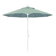 Pemberly Row Skye 9' White Patio Umbrella in Sunbrella 1A Spa
