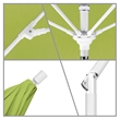 Pemberly Row Skye 9' White Patio Umbrella in Sunbrella 2A Macaw