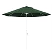 Pemberly Row Skye 9' White Patio Umbrella in Olefin Hunter Green