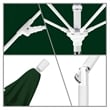 Pemberly Row Skye 9' White Patio Umbrella in Olefin Hunter Green