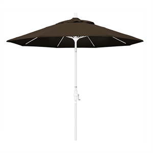 Pemberly Row Skye 9' White Patio Umbrella in Pacifica Mocha
