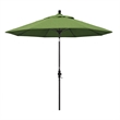 Pemberly Row Skye 9' Black Patio Umbrella in Sunbrella 1A Spectrum Cilantro
