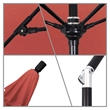 Pemberly Row Skye 9' Black Patio Umbrella in Sunbrella 2A Henna