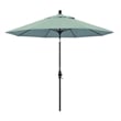 Pemberly Row Skye 9' Black Patio Umbrella in Sunbrella 1A Spa