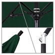 Pemberly Row Skye 9' Black Patio Umbrella in Olefin Hunter Green