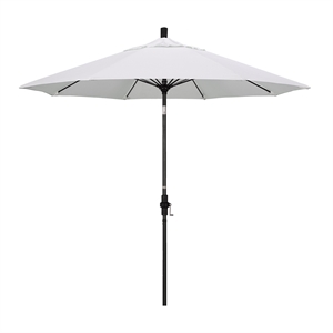 Pemberly Row Skye 9' Black Patio Umbrella in Pacifica Natural