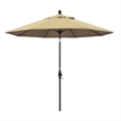 Pemberly Row Skye 9' Black Patio Umbrella in Pacifica Beige
