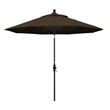 Pemberly Row Skye 9' Black Patio Umbrella in Pacifica Mocha